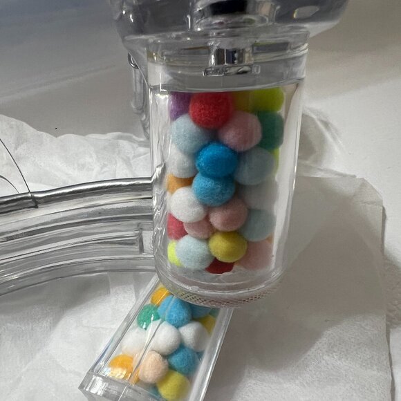 NWOT - Transparent BALL Décor Sandals in Silver (Size 7) *Heel Height 3.15" - Picture 6 of 9